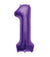 34" Number 1 Purple Foil