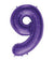 34" Number 9 Purple