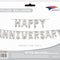 Happy Anniversary Foil Banner Silver