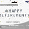 Happy Retirement Foil - Silver