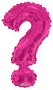 14" Hot Pink Question Mark Air Filled Balloon