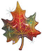 35" GLIT FALL LEAF HOLO