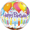 22" Birthday Balloons/Candles Bubble