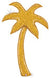 5' GOLD GLITTER PALM TREE SHAPE