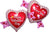 38" HVD DOUBLE HEARTS SHP