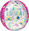 16" Birthday Trendy Icons Orbz