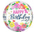 16" Artful Floral Birthday Orbz