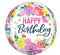 16" Artful Floral Birthday Orbz