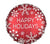 18" Happy Holidays Red Snowflake