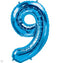 34" Number 9 Blue