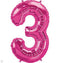 34" Number 3 Magenta