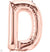 34" ROSE GOLD LETTER D - PKG