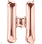 34" Rose Gold Letter H