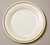 9" Masterpiece Plate Ivory Gold Trim 12CT