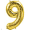 34" Number 9 Gold