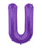 34" Letter U Purple Foil
