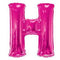 14" Pink H Air Filled Balloon