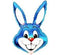 Bunny Head Royal Blue