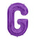 34" Letter G Purple Foil