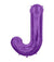 34" Letter J Purple Foil