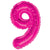 34" NUMBER 8 PINK - PKG