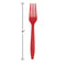 Classic Red Plstc Forks