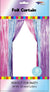 3'x8' Fringe Curtain - Pink/blue/lavender