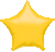 19" METALLIC YELLOW STAR FOIL FL