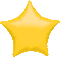 19" METALLIC YELLOW STAR FOIL FL