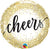 18" CHEERS GOLD GLITTER DOTS