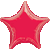 19" METALLIC RED STAR FOIL - FLA