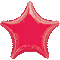 19" METALLIC RED STAR FOIL - FLA