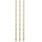 HOLLYWOOD STRAWS PR 24CT STRIPE GLD/WHT