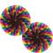 Rainbow Foil Paper Fan