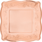 7" SQ EMB PLATE ROSE GOLD 8CT