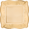 7" SQ EMB PLATE GOLD 8CT