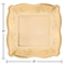 7" SQ EMB PLATE GOLD 8CT