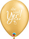 11" She Said Yes Latex 50ct Latex Balloon