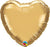 18" CHROME GOLD HEART - FLT