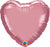 18" CHROME MAUVE HEART - FLT