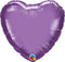 18" CHROME PURPLE HEART - FLT