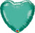 18" CHROME GREEN HEART - FLT