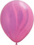 11" Pink & Violet Agate Latex