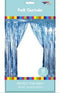 3'x8' Fringe Curtain - Lt. Blue