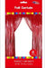 3'x8' Fringe Curtain - Red